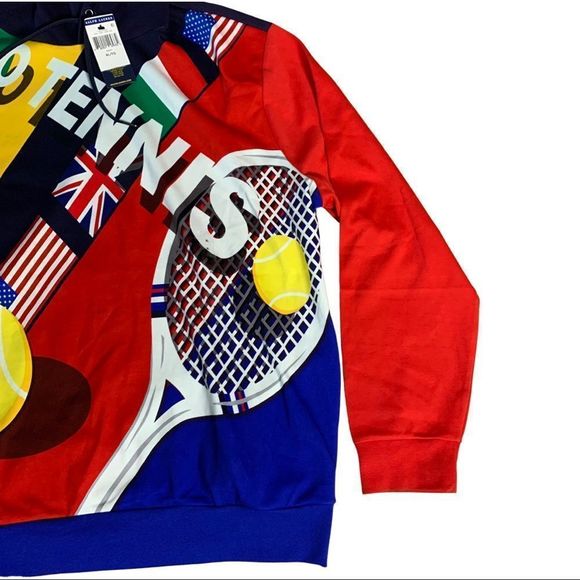 Polo Ralph Lauren Men’s Tennis Print Sweatshirt Hoodie Jacket - Picture 6 of 6